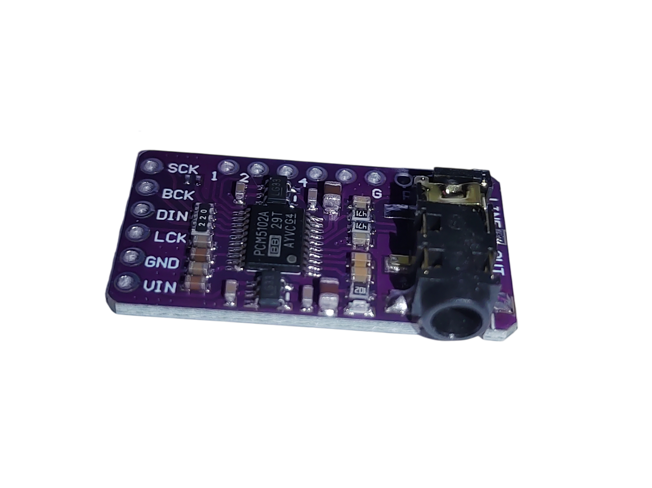 Moduł DAC PCM5102A I2S – przetwornik cyfrowo-analogowy z wyjściem stereo (jack 3,5 mm)