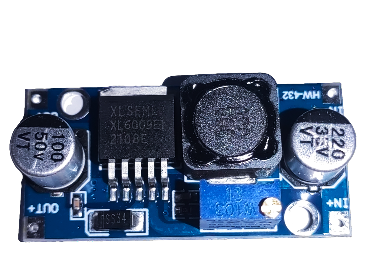 XL6009 DC-DC Step-Up Converter Module (5–45 V Output) image 3