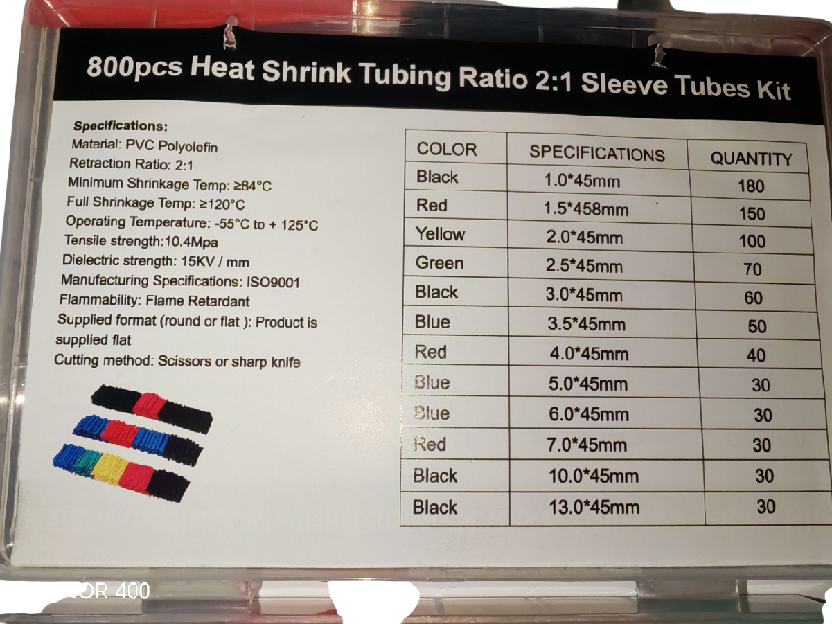 Heat-Shrink Tubing Assortment – 800 Pieces image 5